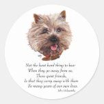 Cairn Terrier Rainbow Bridge Round Stickers