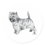 Cairn Terrier Round Stickers