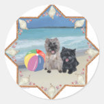 Cairn Terriers at the Beach Stickers