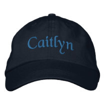 Caitlyn Embroidered Baseball Cap / Hat Blue