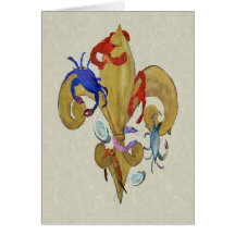 Cajun Fleur de lis Greeting Card