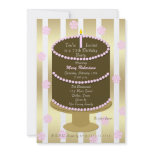 Cake 75th Birthday Party Invitation - 75th in Pink