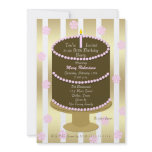 Cake 80th Birthday Party Invitation - 80th in Pink