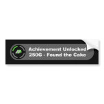  Cake - Achievement Unlocked Bumper Stickers