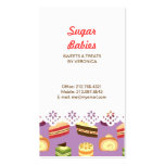 Cake Buffet (Purple) Lace Border Business Card