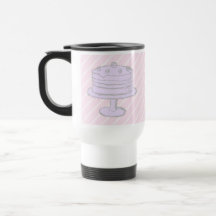 Cake in Light Purple on Pink. Coffee Mug