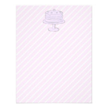 Cake in Light Purple on Pink. Invites