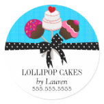 Cake Pops Aqua Stickers