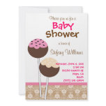 Cake Pops Baby Shower Invitation