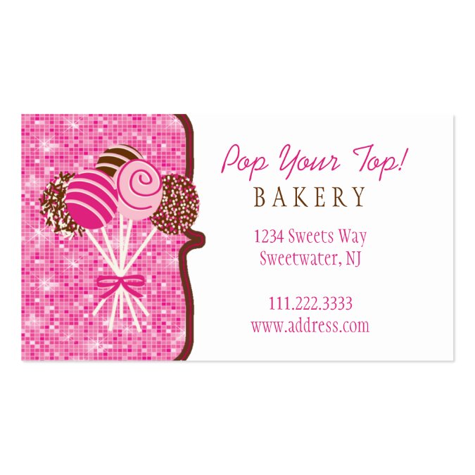 Cake Pops Bakery Business Card