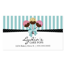 Cake Pops Bakery Business Cards