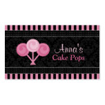 Cake Pops Bakery Business Cards