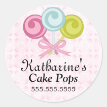 Cake Pops Bakery Stickers