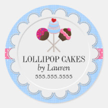 Cake Pops Bakery Stickers