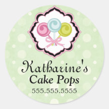 Cake Pops Bakery Stickers