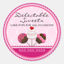 Cake Pops Bakery Stickers