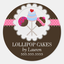 Cake Pops Bakery Stickers