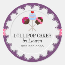 Cake Pops Bakery Stickers