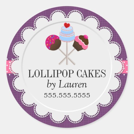 Cake Pops Bakery Stickers