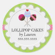 Cake Pops Bakery Stickers