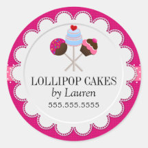 Cake Pops Bakery Stickers