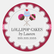 Cake Pops Bakery Stickers