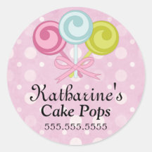 Cake Pops Bakery Stickers
