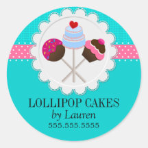 Cake Pops Bakery Stickers