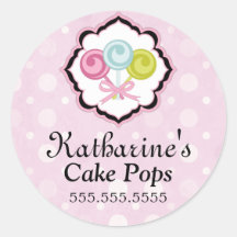 Cake Pops Bakery Stickers