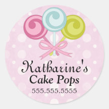 Cake Pops Bakery Stickers