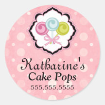 Cake Pops Bakery Stickers