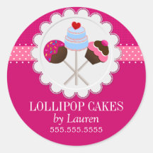 Cake Pops Bakery Stickers