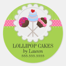 Cake Pops Bakery Stickers