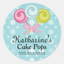 Cake Pops Bakery Stickers