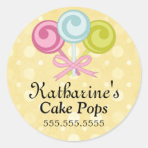 Cake Pops Bakery Stickers