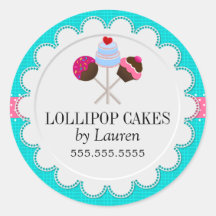 Cake Pops Bakery Stickers
