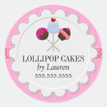 Cake Pops Bakery Stickers
