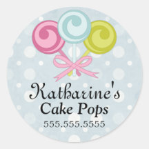 Cake Pops Bakery Stickers