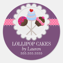 Cake Pops Bakery Stickers
