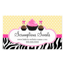 Cake Pops Cupcake Bakery Business Cards