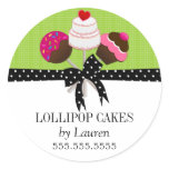 Cake Pops Green Stickers