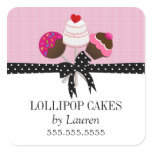 Cake Pops Pink Stickers
