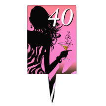 CAKE TOPPER Zebra 40th Birthday Diva - pink