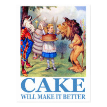 CAKE WILL MAKE IT BETTER POST CARD
