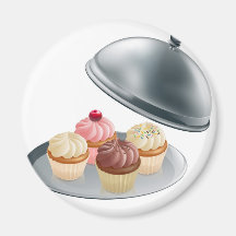cakes on tray 2012 G1.jpg Fridge Magnets