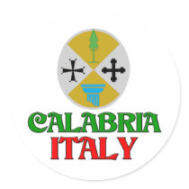 Calabria Italy Round Sticker