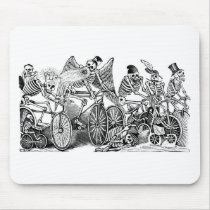 Calavera Bicyclists circa late 1800's Mexico Mousepads