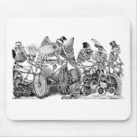 Calavera Bicyclists circa late 1800's Mexico Mousepads