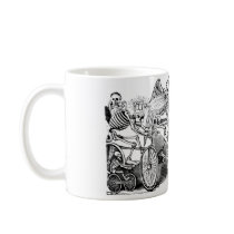 Calavera Bicyclists circa late 1800's Mexico Coffee Mug