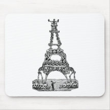 Calavera of the Eiffel Tower c. late 1800's Mouse Pads